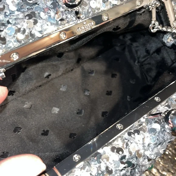 kate spade Silver Sequin Clutch - Picture 7 of 11